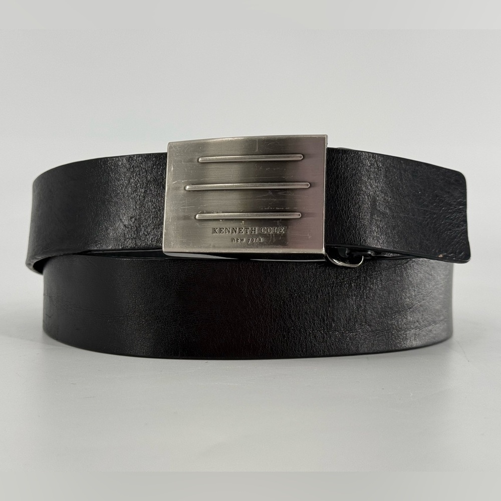 Kenneth‎ Cole New York Black Leather Belt 36